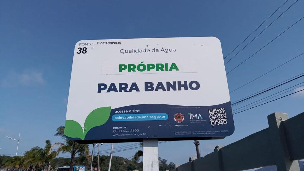 Placa balneabilidade